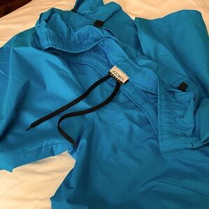 Jockey Turquoise -long leg 100% Nylon-Tie waist-2front and back pockets Unisex
